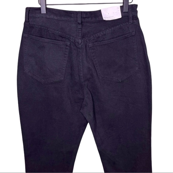 WeWoreWhat The Danielle Straight Leg Jeans Crystal Buttons Black Size 30 - Picture 7 of 13